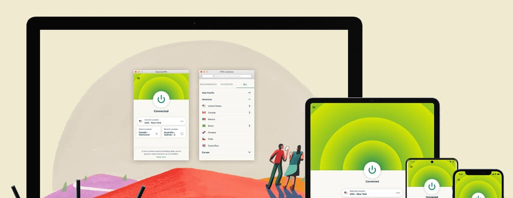 Ein Screenshot von ExpressVPN