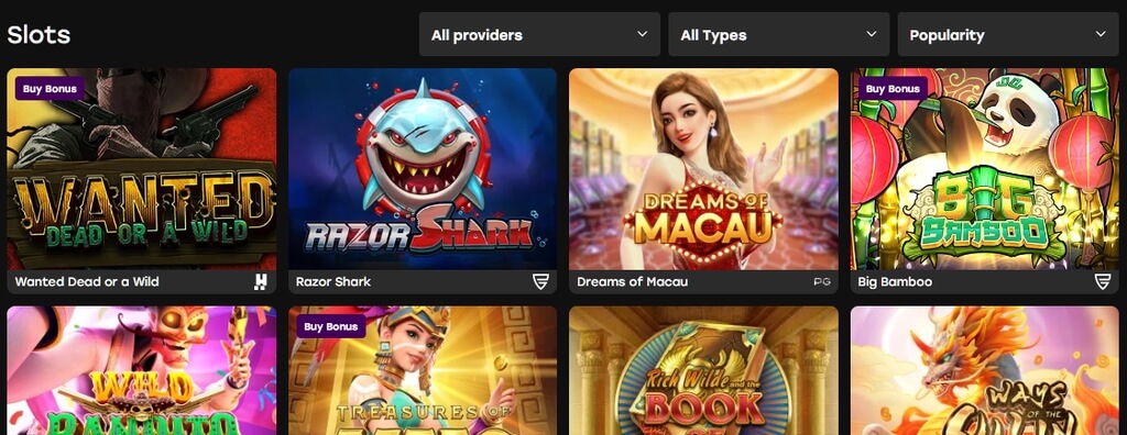 Slots at Fairspin