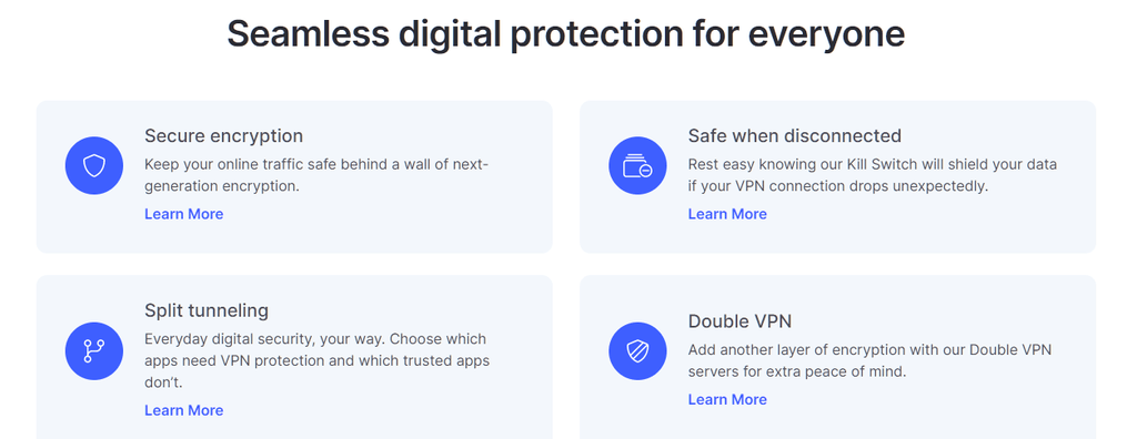 Erweiterte Sicherheitsfunktionen von NordVPN